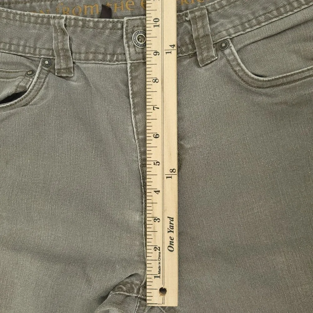 Prana Slim Fit Jeans Gray Straight Leg Men Size 31x30 Mid Rise Stretch Denim